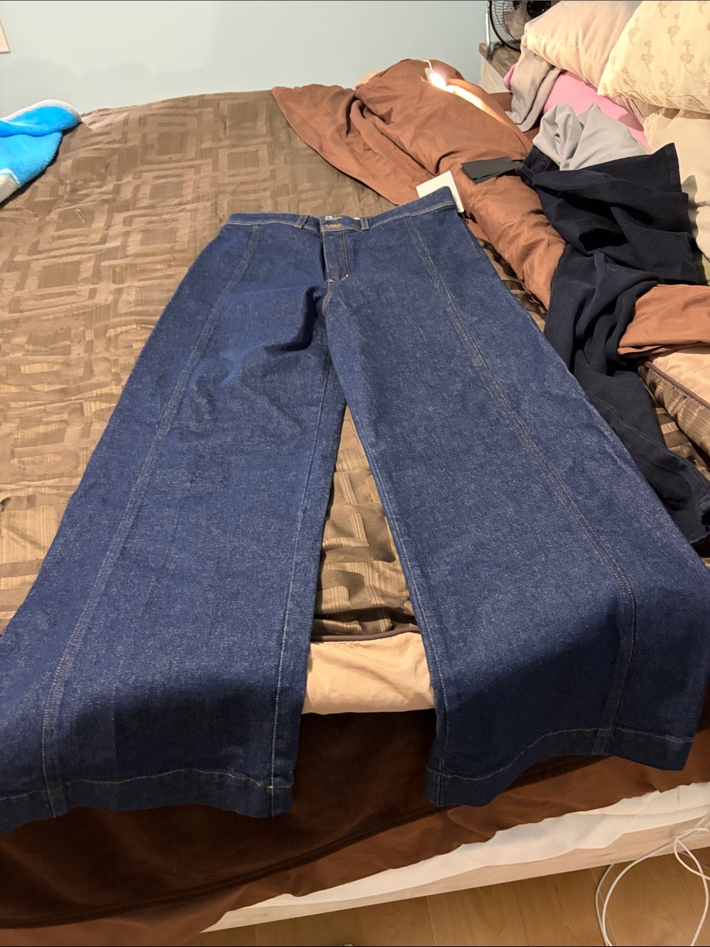 Joe's Jeans Wide Leg Dark Blue Denim